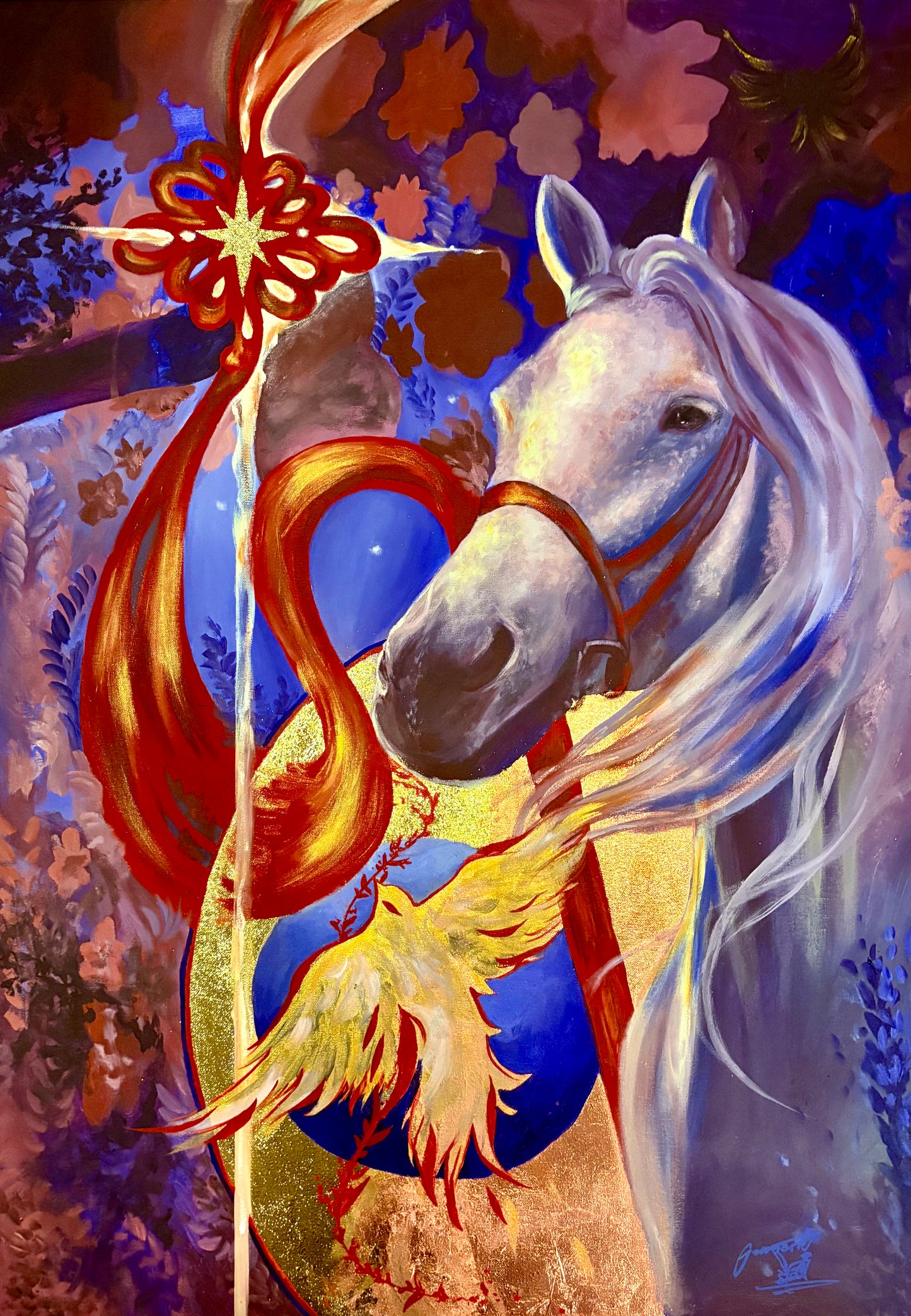 "His year of the horse." Print