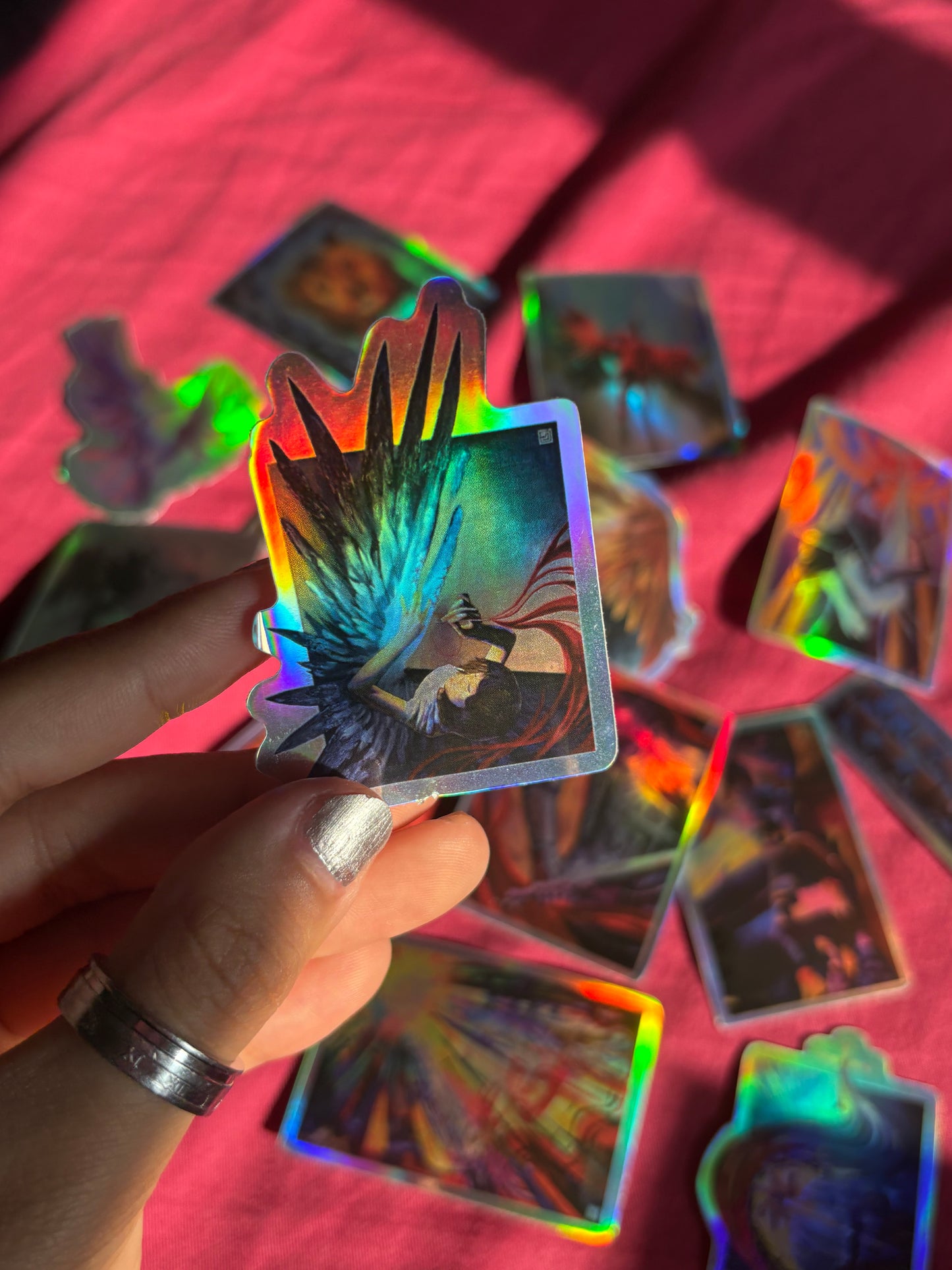 15 Pack Christian Art inspired Holographic Stickers