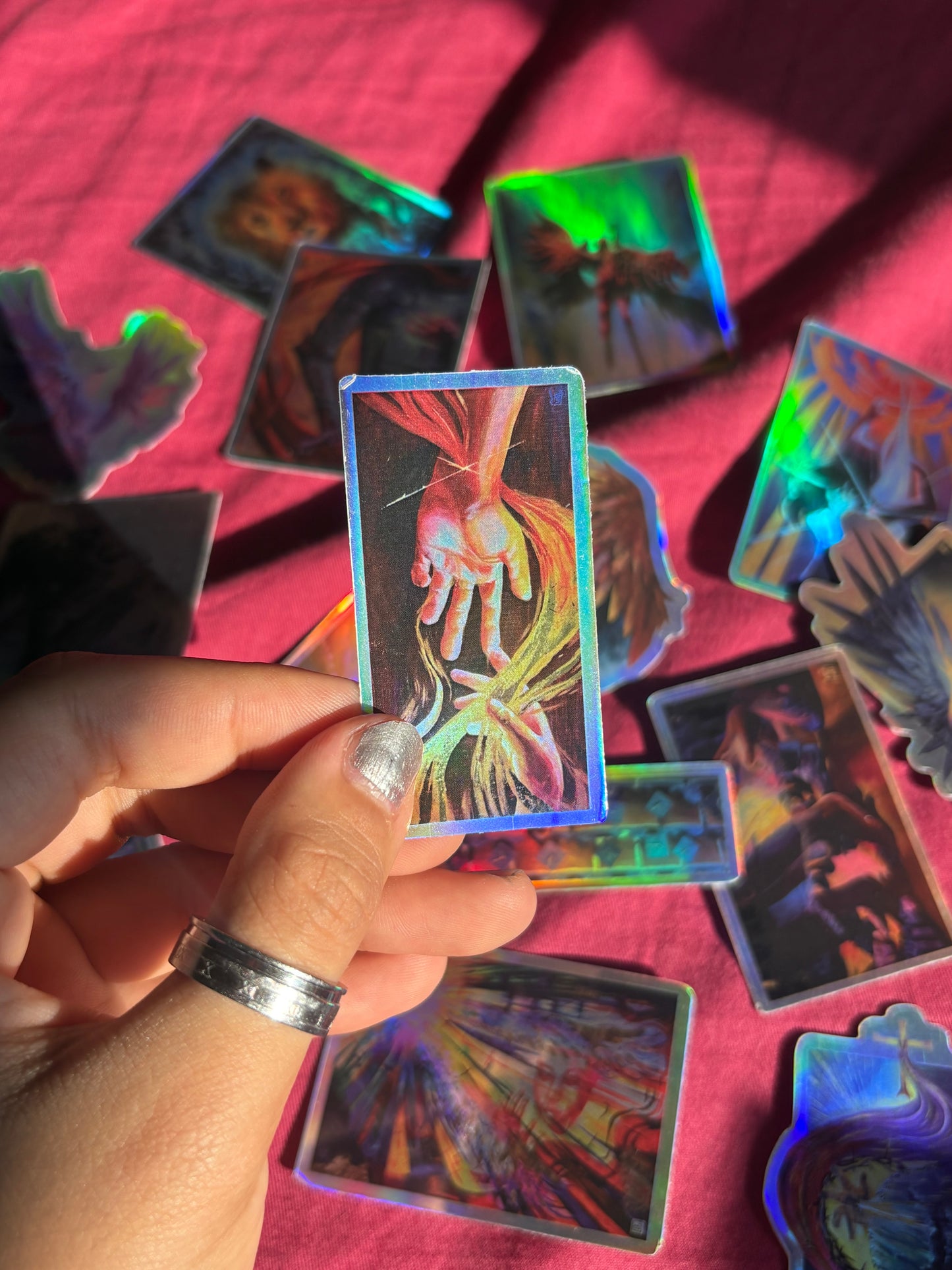 15 Pack Christian Art inspired Holographic Stickers