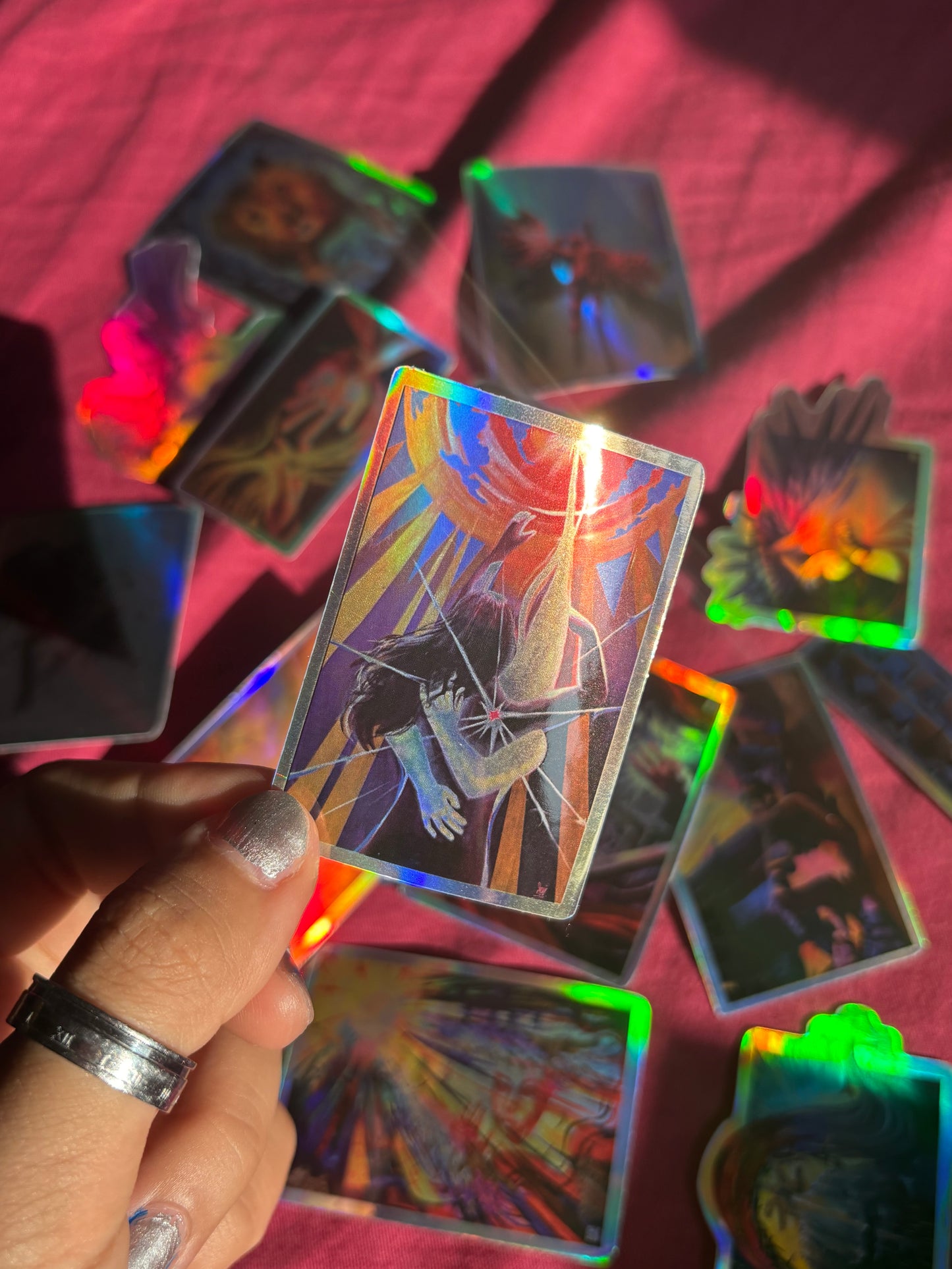 15 Pack Christian Art inspired Holographic Stickers