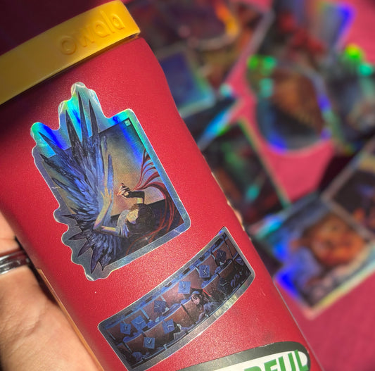 15 Pack Christian Art inspired Holographic Stickers