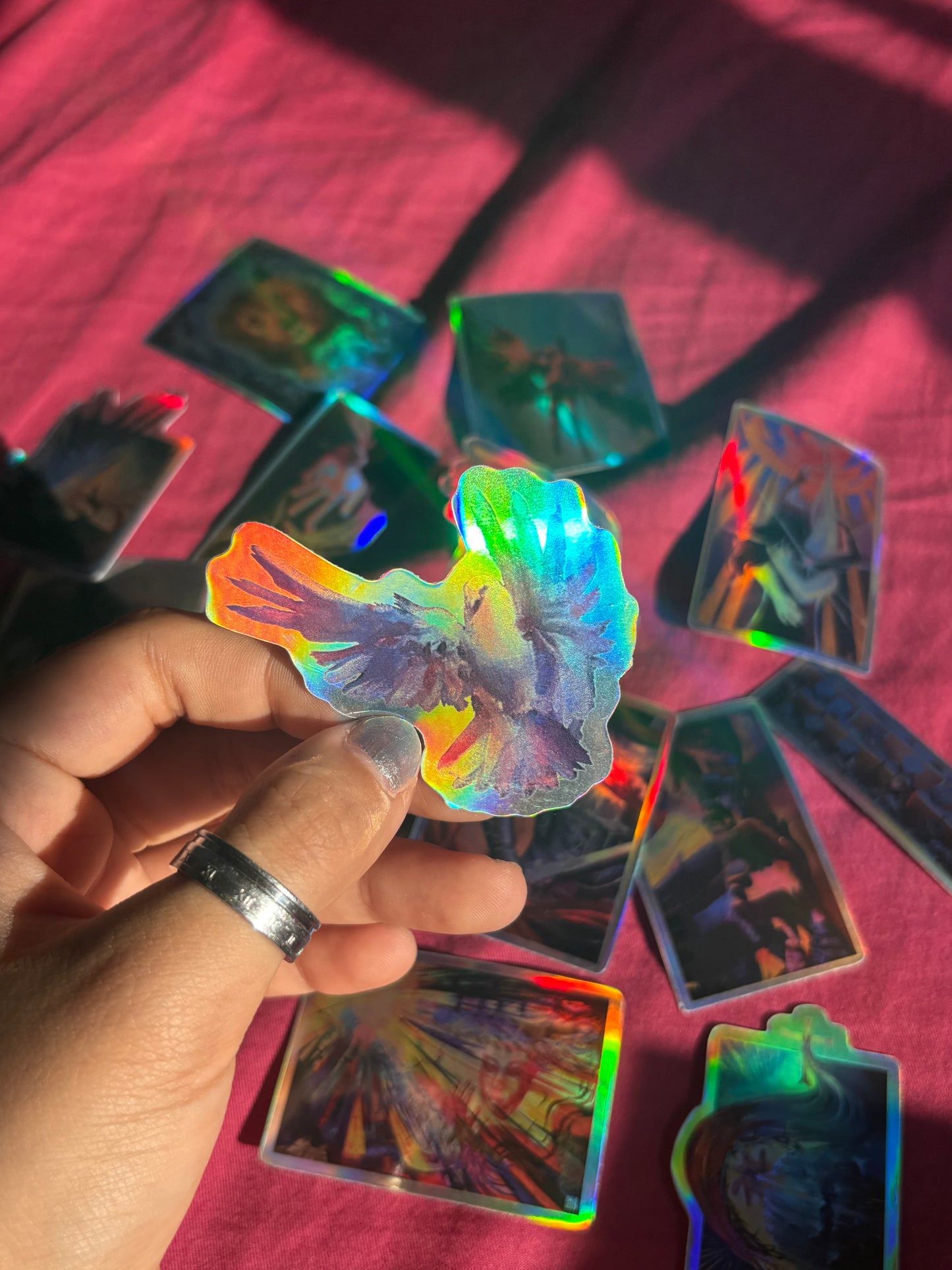 15 Pack Christian Art inspired Holographic Stickers